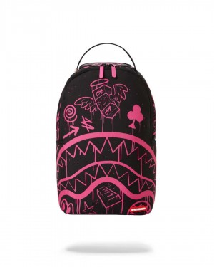 Sprayground Backpack 3AM MARKER HITS MINI BACKPACK Fuchsia | EHFZG6059