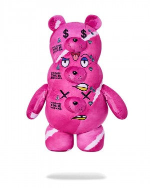 Sprayground Backpack 3 HEADED BEAR BACKPACK TEDDY BEAR Pink | XCAYE5097