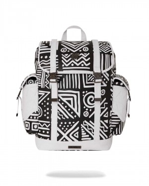 Sprayground Backpack AI TRIBAL COURTURE MONTE CARLO White | GRMEN3740