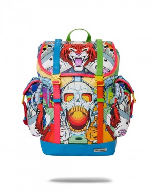 Sprayground Backpack ASTROJUNGLE MONTECARLO Blue | ZLKQJ6903