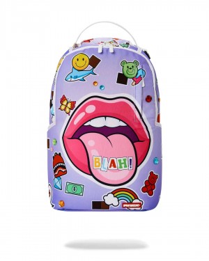 Sprayground Backpack BLAH LIP SERVICE DLXSR BACKPACK Purple | HJQID8745