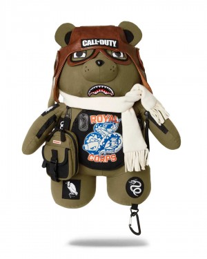 Sprayground Backpack CALL OF DUTY AVIATOR BEAR BACKPACK Green | PAKLT0932