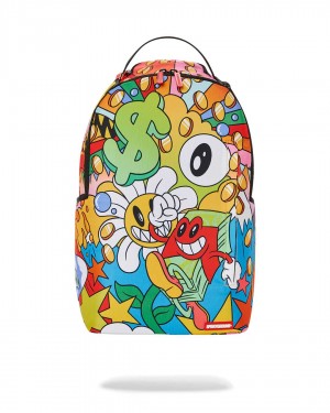 Sprayground Backpack CARTOON CHARACTERS DLXSR BACKPACK Yellow | MLQAB2496