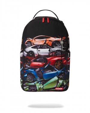 Sprayground Backpack CRUSHED SPORTS CARS DLXSR BACKPACK Black | OTGQY4315