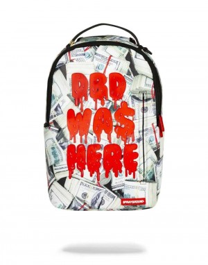 Sprayground Backpack DBD WAS HERE IN BLOOD ON MONEY PATTERN Red Green | FTXNL0972