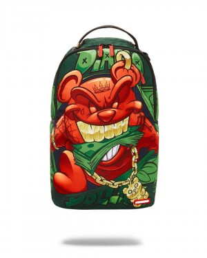 Sprayground Backpack DIABLOBEAR MONEY CHASER DLXR Green | MLHGQ2968