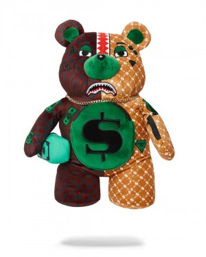 Sprayground Backpack DOLLAR TEDDY Green | VBIWL7548