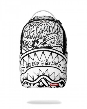 Sprayground Backpack DOODLE BACKPACK White | JIGOS0853