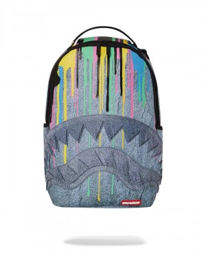 Sprayground Backpack DRIPPY STONE SHARK DLXV BACKPACK Grey Dark Grey | UDFXS6478