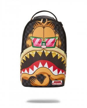 Sprayground Backpack GARFIELD MOUTH DLXR BACKPACK Black | OQIDE5617