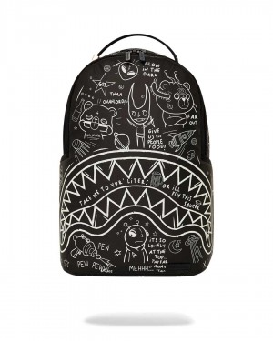 Sprayground Backpack GLOW IN THE INTERGALACTIC BACKPACK Black | TQFEO9053