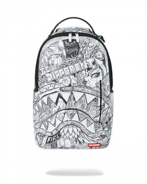 Sprayground Backpack INK LIFE BACKPACK White | XAUVZ4653