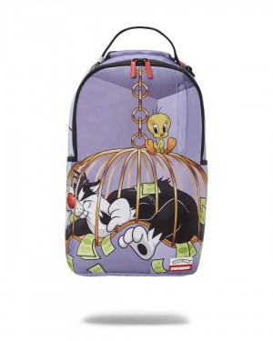 Sprayground Backpack LOONEY TUNES BIRDCAGE DLXR BACKPACK Purple | HJUKQ6401