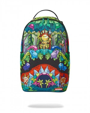 Sprayground Backpack MIND TRI CRAZY SHARK DLXSR BACKPACK Green | IKSDU5240