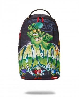 Sprayground Backpack MONEY BEAR GRAFFITI DLXR BACKPACK Black | TOKZW6534