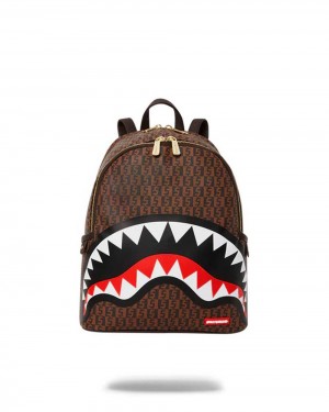 Sprayground Backpack MONEY CHECKERED SAVAGE Brown | EPJHA0537