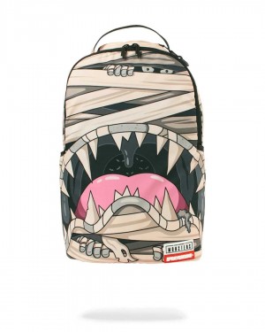 Sprayground Backpack MONSTERS MUMMY SHARK Beige | JZOKL2674