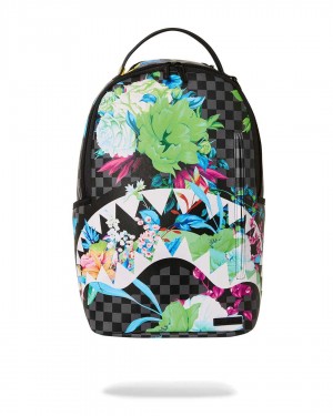 Sprayground Backpack NEON FLORAL DLXSV BACKPACK Black | SAXPU6730