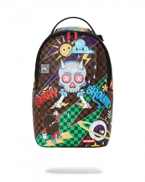 Sprayground Backpack NEW BUBBLY JAPAN DLXSV BACKPACK Brown | MYSZE5013