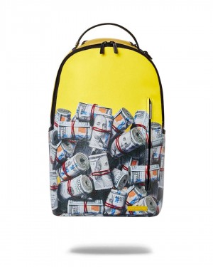 Sprayground Backpack NEW MONEY STACKS DLX BACKPACK Yellow | TBFSQ9287