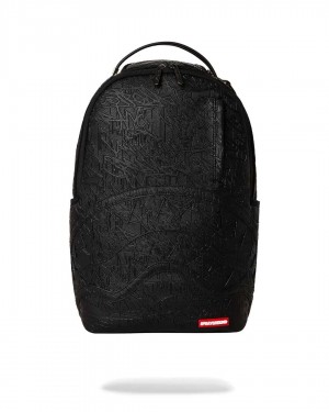 Sprayground Backpack NIGHT GRAFF EMBOSSED BACKPACK Black | ZHXDO9128