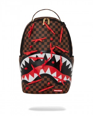 Sprayground Backpack NINJA STAR SMASHED DLXSV BACKPACK Red | IYZMW2983