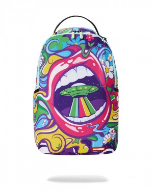 Sprayground Backpack OUT OF THIS WORLD MOUTH DLXSR BACKPACK Purple | ZTIXS1695