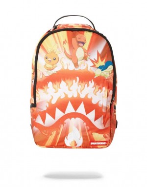 Sprayground Backpack POKEMON FIRE SHARK BACKPACK Orange | JNPBT6785