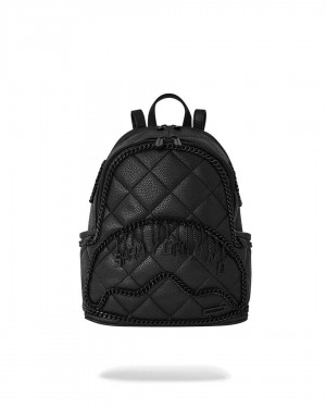 Sprayground Backpack QUILT WITH 1 LINE STITCH SAVAGE Black | LWJOX3729