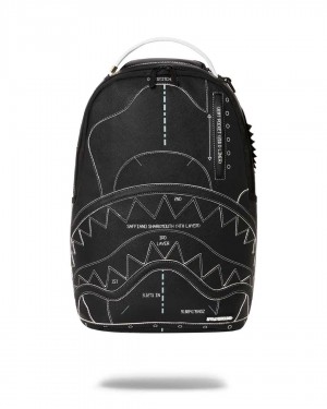 Sprayground Backpack REVERSE TECHNICAL CUT AND SEW DLX BACKPACK Black | ZCHJG4570