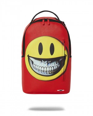 Sprayground Backpack RON ENGLISH SMILE BACKPACK Red | XHWUK5074