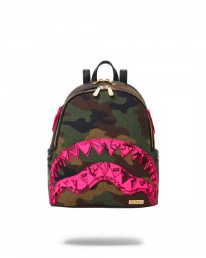 Sprayground Backpack SAVAGE Camo Pink Green | STGYK6108