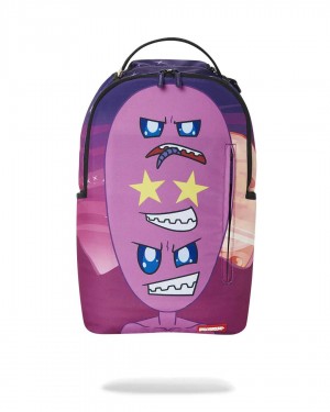 Sprayground Backpack SEEING TRIPLE ALIENS DLXSR BACKPACK Purple | PLQTN5739