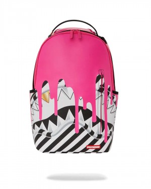 Sprayground Backpack SHARKMOUTH DRIPS DLXSVF BACKPACK Pink Fuchsia | PEAVN1289