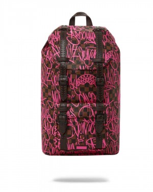 Sprayground Backpack SHARKS IN NEW YORK HILLS BACKPACK Fuchsia | EABUO5680