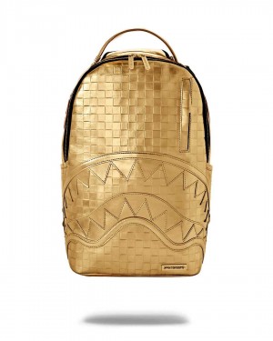 Sprayground Backpack SHARKS IN PARIS BACKPACK Gold | UIWCX8691