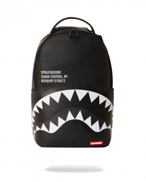 Sprayground Backpack SHARK CENTRAL 2.0 ON SP DLXSV BACKPACK / Black Grey Black | MQDBS7045