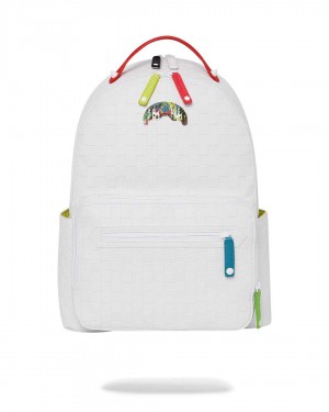 Sprayground Backpack SHARK TRIP NEW CARGO BACKPACK White | OCJUA1958