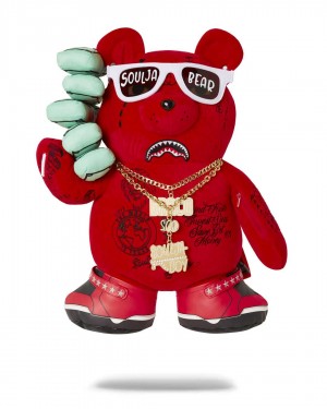 Sprayground Backpack SOULJA BOY BEAR BACKPACK Red | YMNKR9765