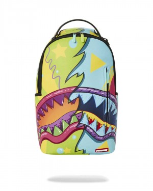 Sprayground Backpack SPLIT WEIRD DLX BACKPACK Green | HJAPD3791