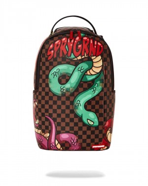 Sprayground Backpack STREET ART SIP BACKPACK Snake Brown | MKGYD6425