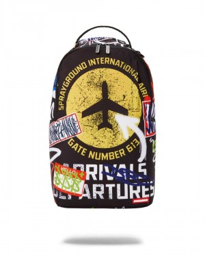 Sprayground Backpack TRASH AIRPORT Black | WANYK7053