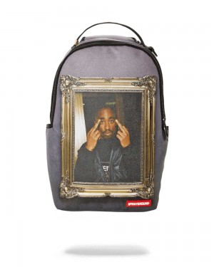 Sprayground Backpack TUPAC GOLDEN BOY Grey | DNZMH6412