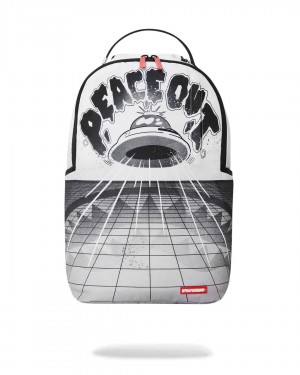 Sprayground Backpack UFO PEACE OUT BACKPACK White | THPJI5306