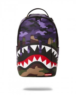 Sprayground Backpack XTC CAMP DRIP Purple | IPJOZ5901