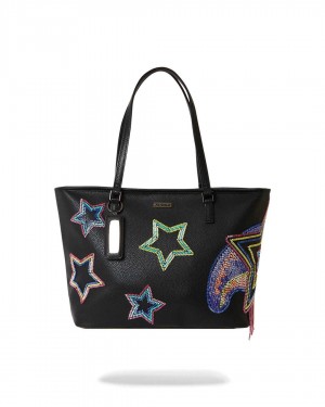 Sprayground Bag AI BEADED SHARK TOTE BAG Black | ONHJD3965