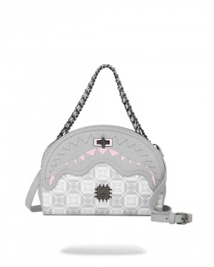 Sprayground Bag Ai STUNNA SHARK HANDBAG Cream Dark Grey | FHORU8075