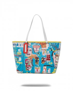 Sprayground Bag BASQ FACE TOTE Blue | OUQGN3785