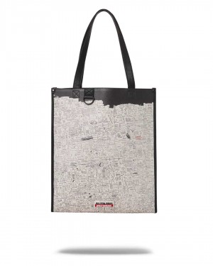 Sprayground Bag BASQ TOTE MESSENGER BAG Grey | SZLMJ9578