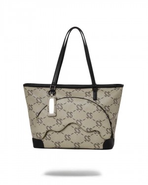 Sprayground Bag DOUBLE MONEY TOTE Grey | LOUXG0279